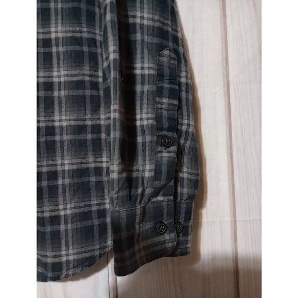 Columbia Shirt Men's Medium Gray Blue Button Front Long Sleeve - Picture 3 of 8